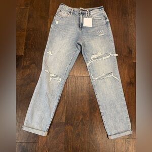 NWT Pistola Light Blue Distressed Boyfriend Jeans